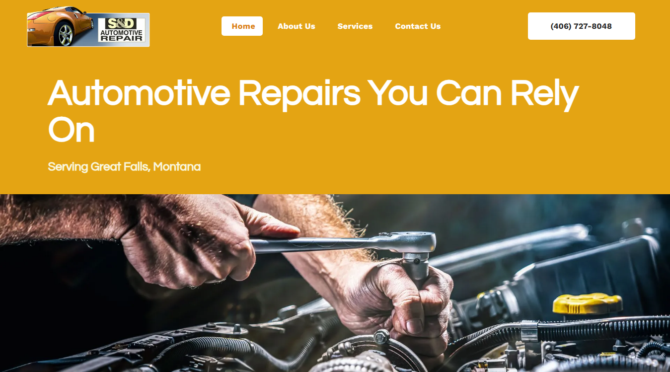 Screenshot of S & D Automotive Repair