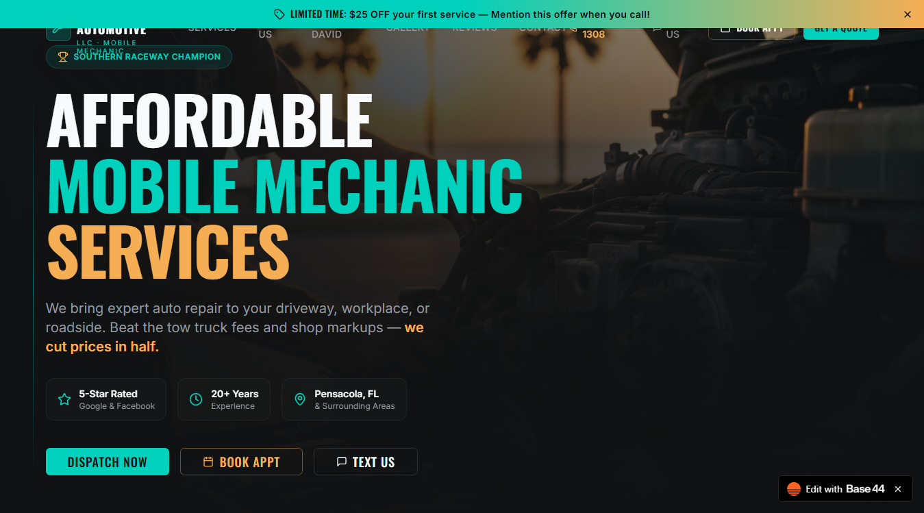 Screenshot of Seffens Automotive LLC