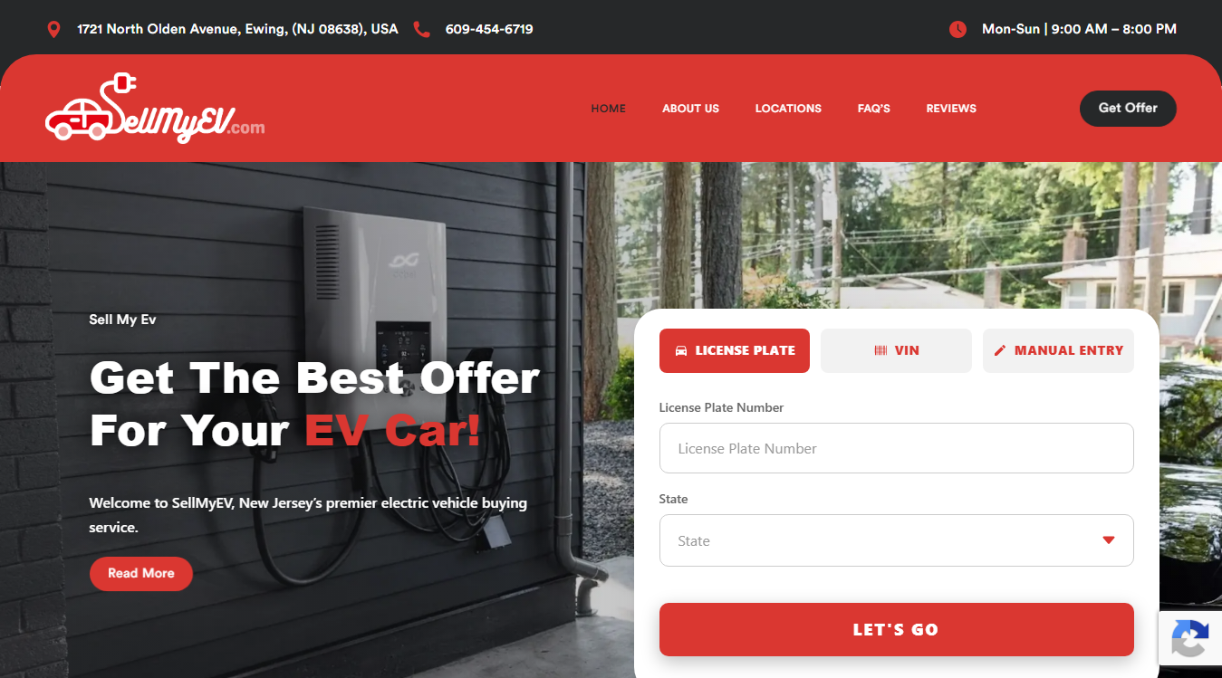 Screenshot of Sell My EV- Buying Electric Vehicles!