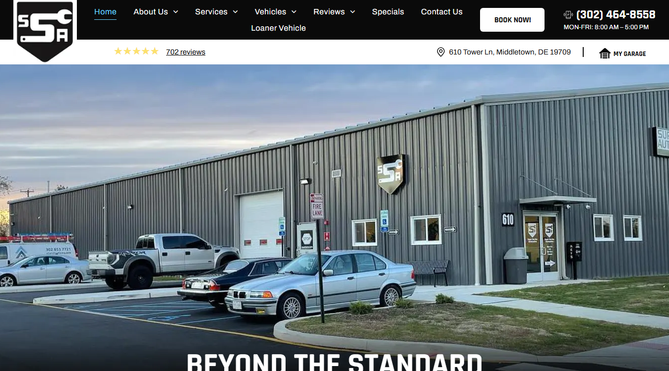 Screenshot of Super Service Automotive Inc