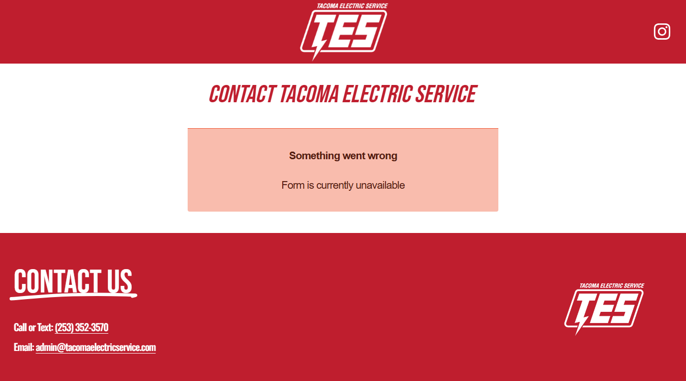 Screenshot of Tacoma Electric Service