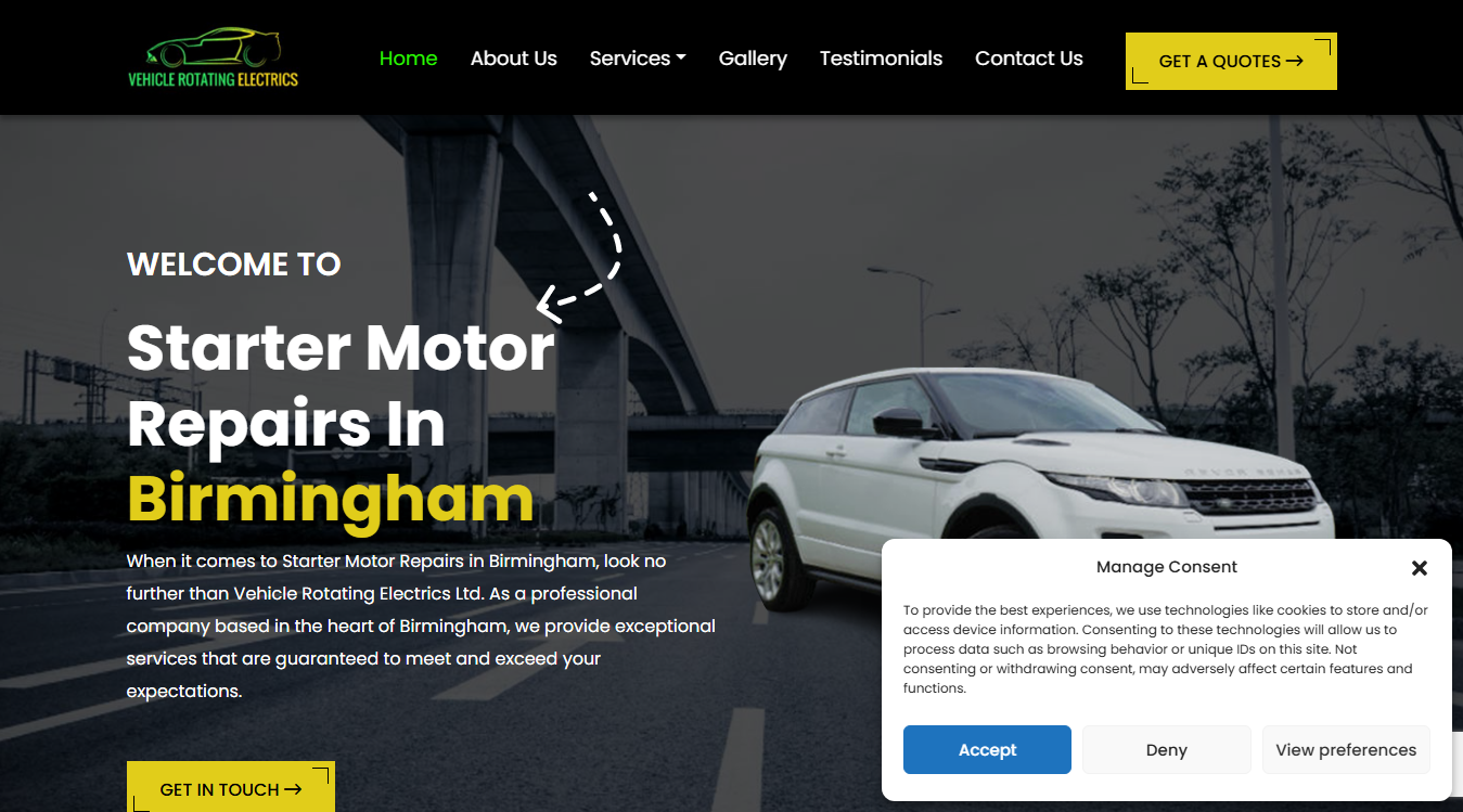 Screenshot of Vehicle Rotating Electrics Ltd