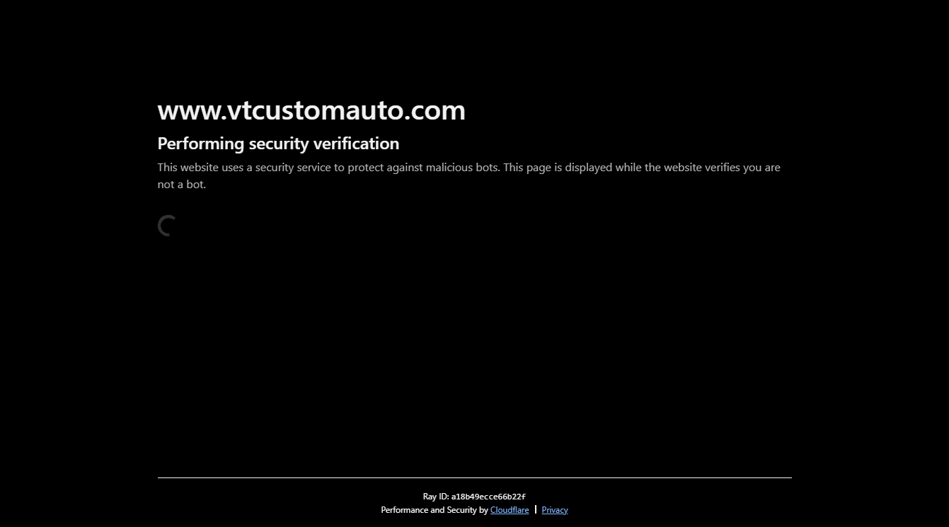 Screenshot of Vermont Custom Auto Service
