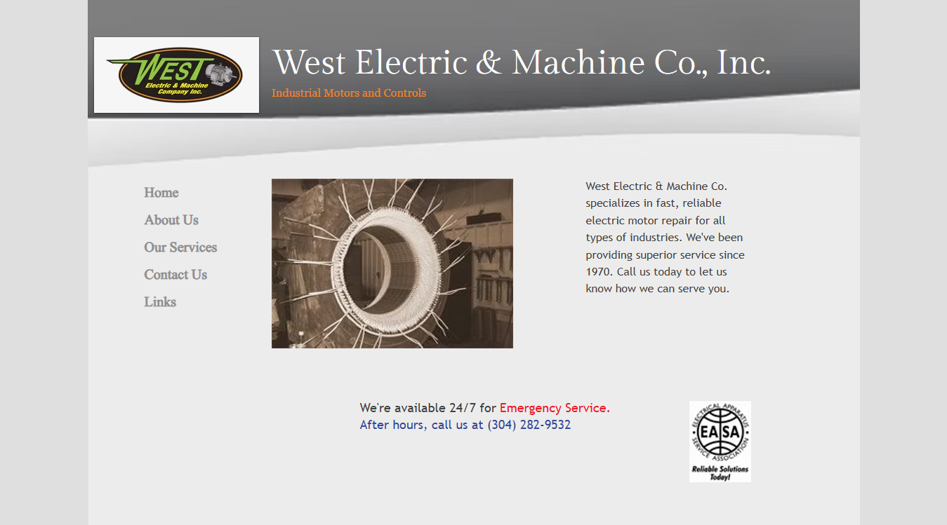 Screenshot of West Electric & Machine