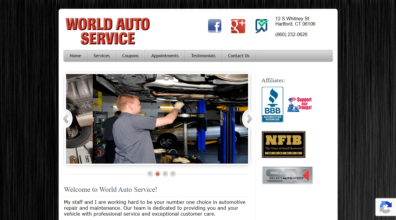 Screenshot of World Auto Services LLC
