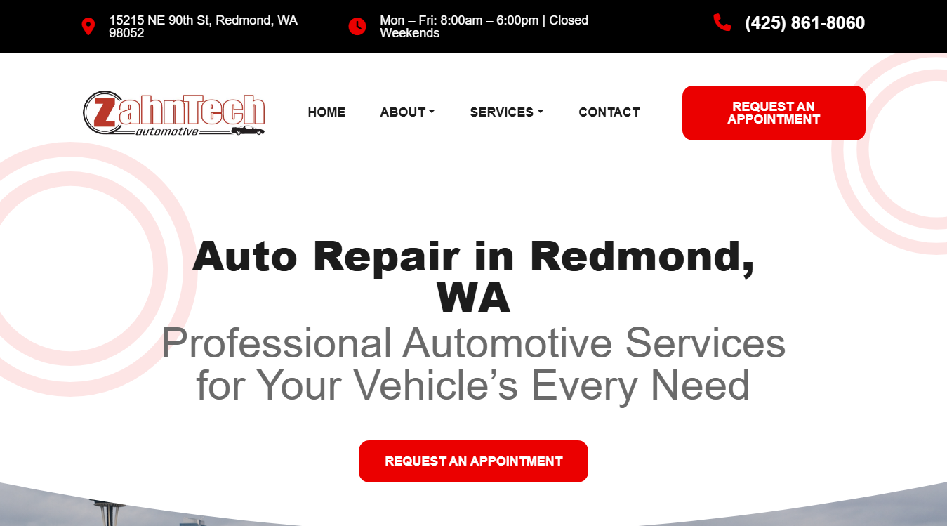 Screenshot of Zahntech Automotive
